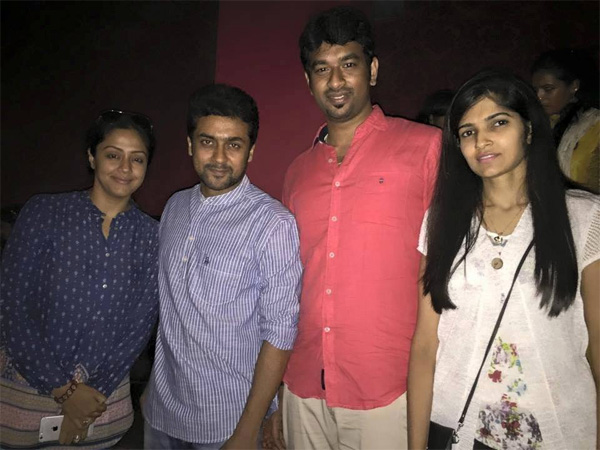 Actress Jyothika attending Music Director Santhosh Narayanan’s Birthday Party.. Actress Jyothika attending Music Director Santhosh Narayanan’s Birthday Party..