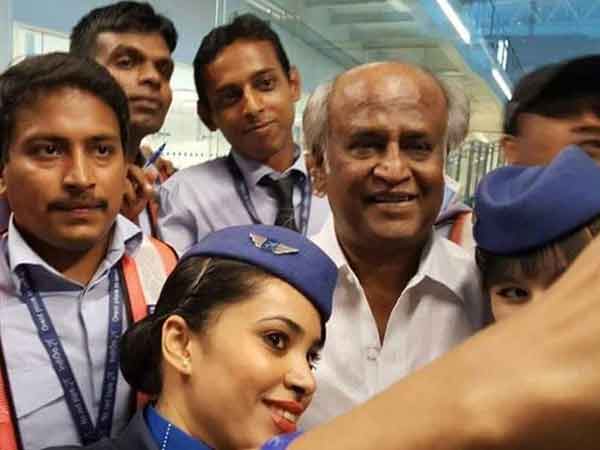 Flight with Rajinikanth goes faster! Flight with Rajinikanth goes faster!