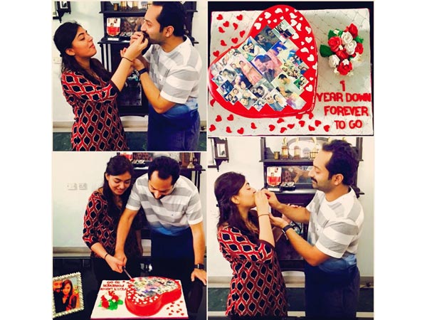 Nazriya Nazim - Fahadh Faasil Star Couple Celebrating 1st Anniversary Nazriya Nazim - Fahadh Faasil Star Couple Celebrating 1st Anniversary