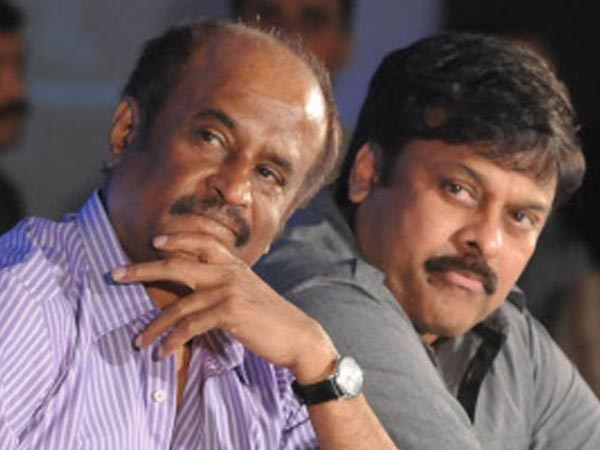 Rajini at Chiranjeevi birthday Rajini at Chiranjeevi birthday