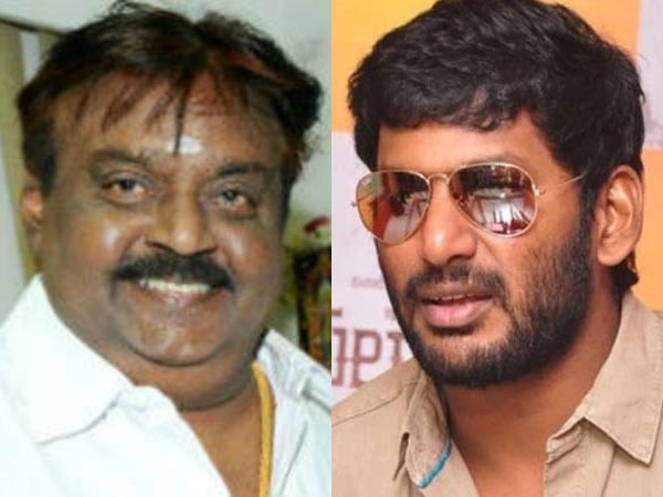 Vishal Team Meets Vijayakanth Vishal Team Meets Vijayakanth