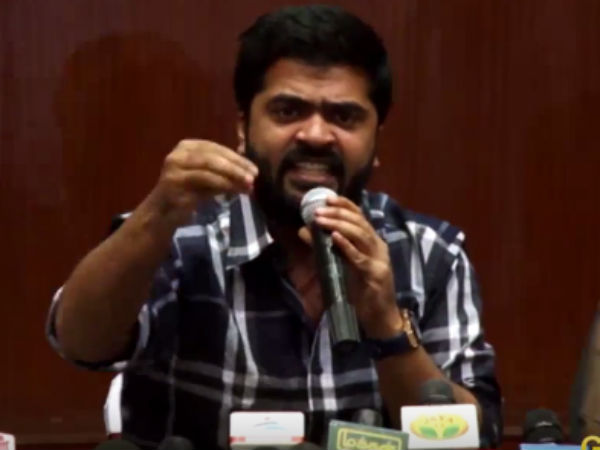 Simbu scolded Vishal at open press meet Simbu scolded Vishal at open press meet