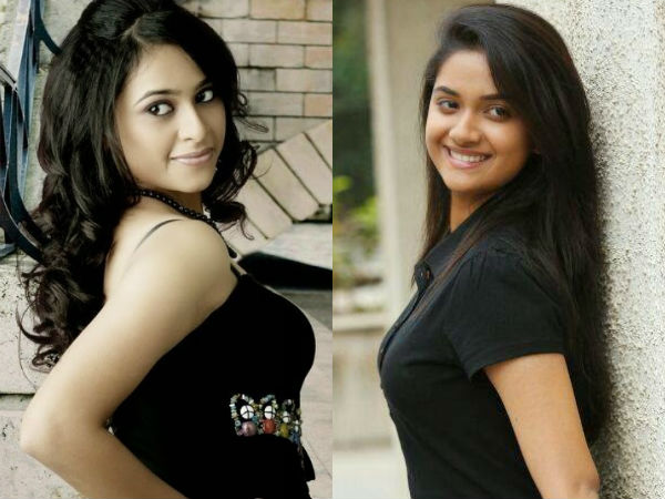 Sridivya - Keerthi Suresh Heavy Competition Being Glamorous Sridivya - Keerthi Suresh Heavy Competition Being Glamorous