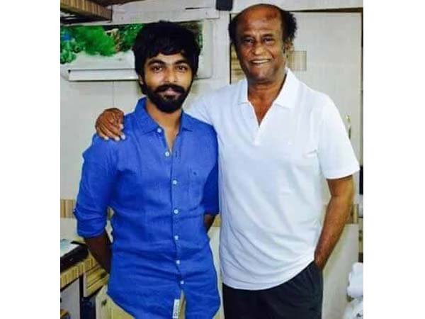 Rajinikanth blesses GV Prakash Rajinikanth blesses GV Prakash