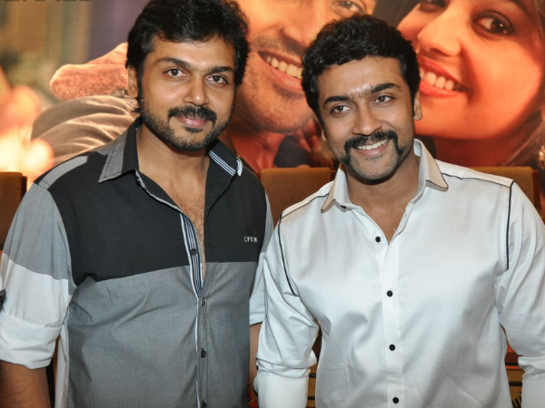 Surya Gives me Sleepless Nights says Karthi Surya Gives me Sleepless Nights says Karthi