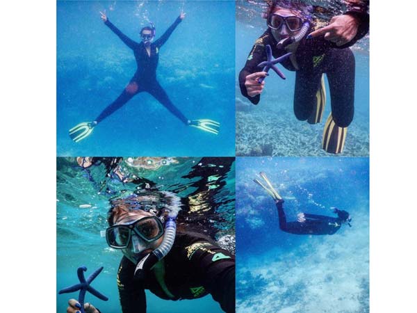 Sonakshi Sinha share her underwater selfie during scuba diving Sonakshi Sinha share her underwater selfie during scuba diving