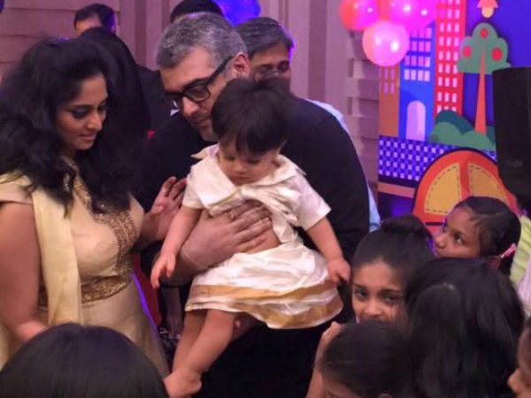 Ajith - Shalini celebrate their son's first birthday Ajith - Shalini celebrate their son's first birthday