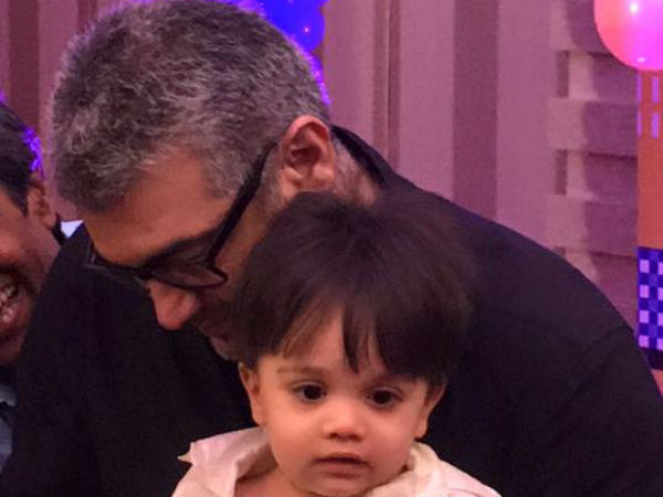 Ajith - Shalini celebrate their son's first birthday Ajith - Shalini celebrate their son's first birthday