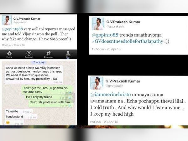 GV Prakash Kumar blasts Leading English daily GV Prakash Kumar blasts Leading English daily