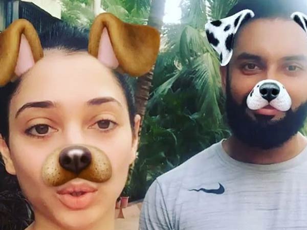 Tamannaah's Funny Dog Look in Snapchat Tamannaah's Funny Dog Look in Snapchat
