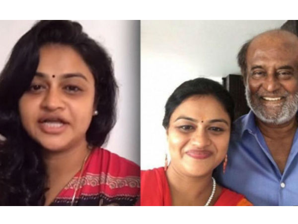 Rajini meets Pondatida girl Rajini meets Pondatida girl