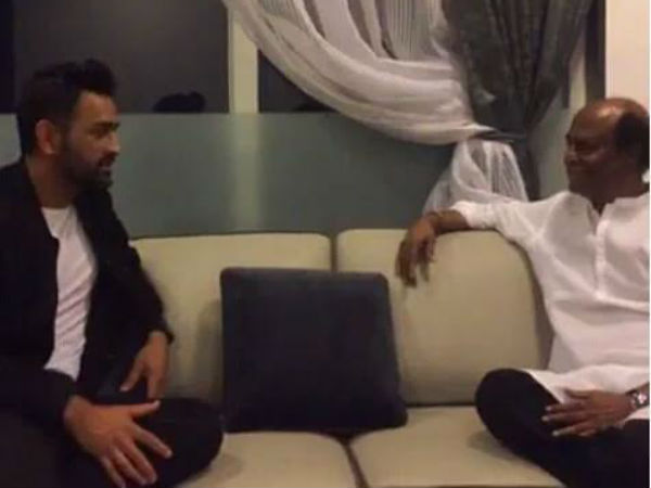 Dhoni meets Rajini Dhoni meets Rajini