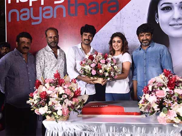 Nayanthara celebrates birthday at Sivakarthikeyan movie set Nayanthara celebrates birthday at Sivakarthikeyan movie set