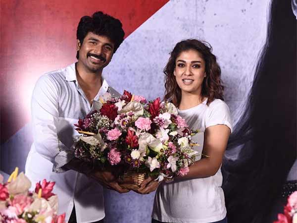 Nayanthara celebrates birthday at Sivakarthikeyan movie set Nayanthara celebrates birthday at Sivakarthikeyan movie set