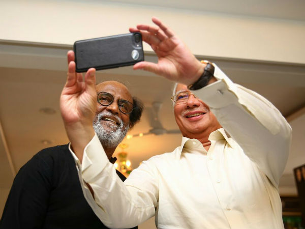 Malaysian PM shares a selfie with Rajinikanth Malaysian PM shares a selfie with Rajinikanth