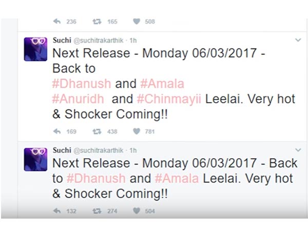 Suchithra's next release is Dhanush - Amala Paul private pics Suchithra's next release is Dhanush - Amala Paul private pics