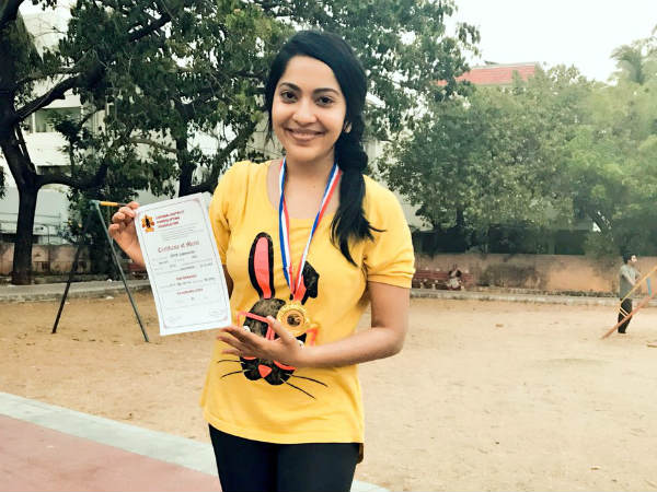 VJ Ramya is now gold medalist in weightlifting VJ Ramya is now gold medalist in weightlifting