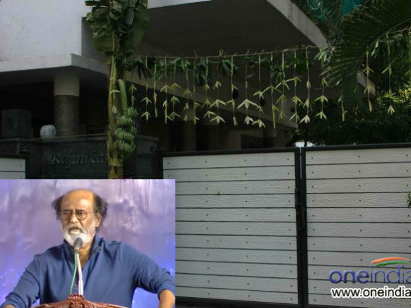 Heavy security to Rajini's Poes Garden house Heavy security to Rajini's Poes Garden house