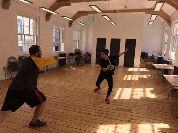 Shruti Haasan learns sword fight in London Shruti Haasan learns sword fight in London