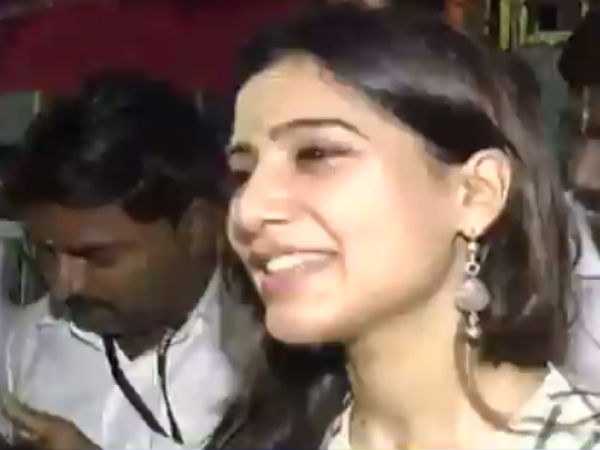Actress Samantha offer prayer in Tirupathi Actress Samantha offer prayer in Tirupathi