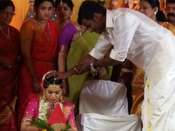 Vishal's sister wedding held in Chennai Vishal's sister wedding held in Chennai