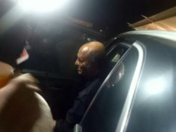 Rajnikanth flies to Dubai with family to participate in 2.0 audio release Rajnikanth flies to Dubai with family to participate in 2.0 audio release