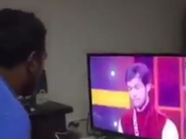 A fan broke his laptop after biggboss title winner announcement A fan broke his laptop after biggboss title winner announcement