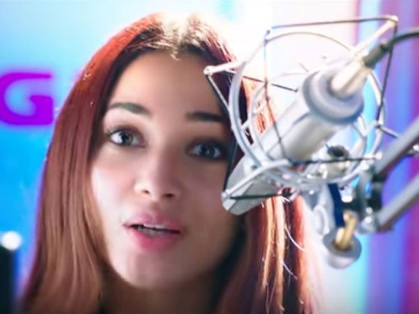 Tamannah acts as an RJ Tamannah acts as an RJ