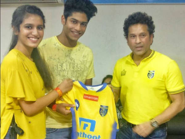 Priya varrier meets Sachin Priya varrier meets Sachin