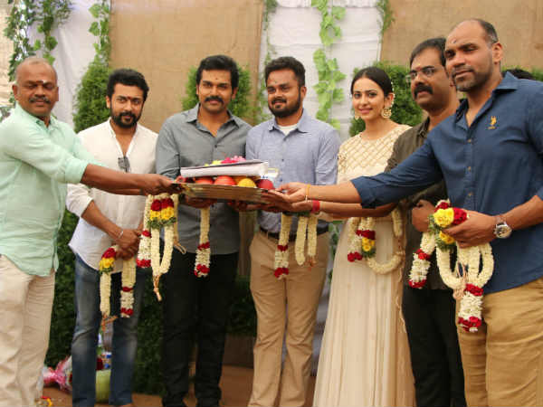 Karthi 17 launches with formal pooja Karthi 17 launches with formal pooja