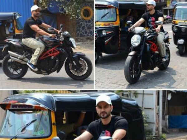 Kunal Khemu fined for riding a bike without helmet Kunal Khemu fined for riding a bike without helmet