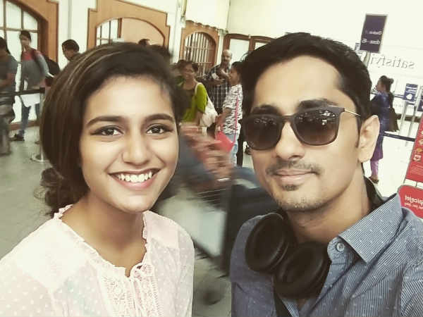 Siddharth meets sensation girl priya Siddharth meets sensation girl priya