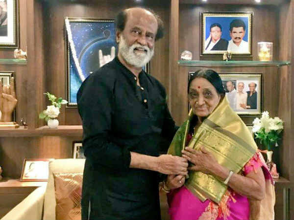 Rajini honours 78 years old fan Rajini honours 78 years old fan