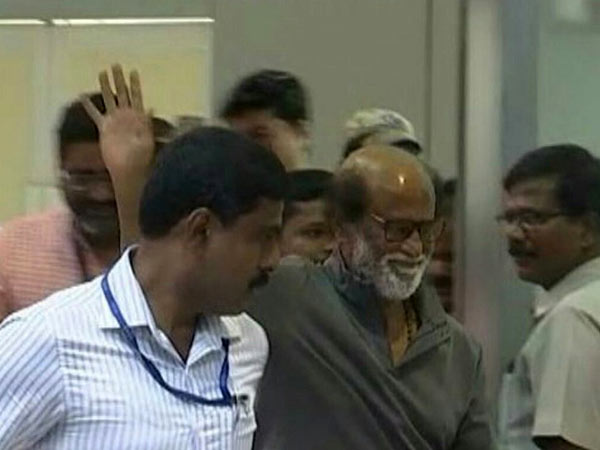 Rajinikanth return back to chennai Rajinikanth return back to chennai