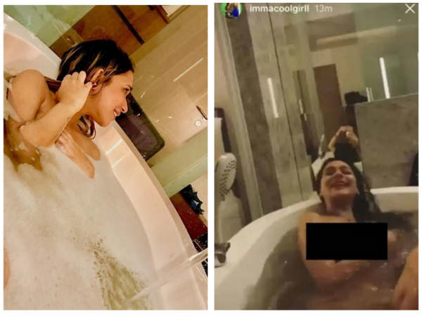 LEAKED! Actress Own Sister uploads Nude Bathing Video of the Actress in Drunken state