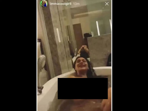 LEAKED! Actress Own Sister uploads Nude Bathing Video of the Actress in Drunken state