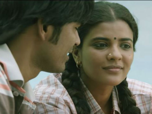 Dhanush and Iswarya Rajesh Lip lock scene! Dhanush and Iswarya Rajesh Lip lock scene!