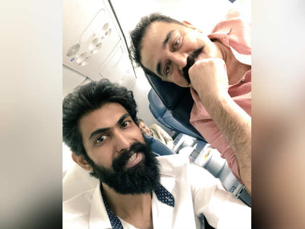 Rana takes selfie with Kamal Rana takes selfie with Kamal