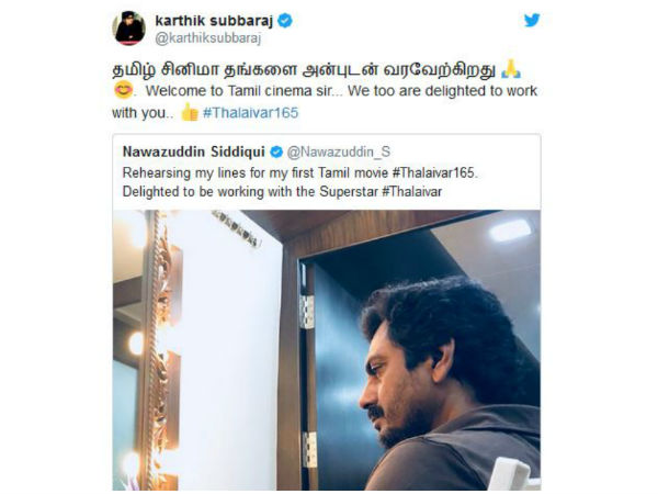 Karthik Subbaraj welcomes Nawazuddin Siddiqui! Karthik Subbaraj welcomes Nawazuddin Siddiqui!