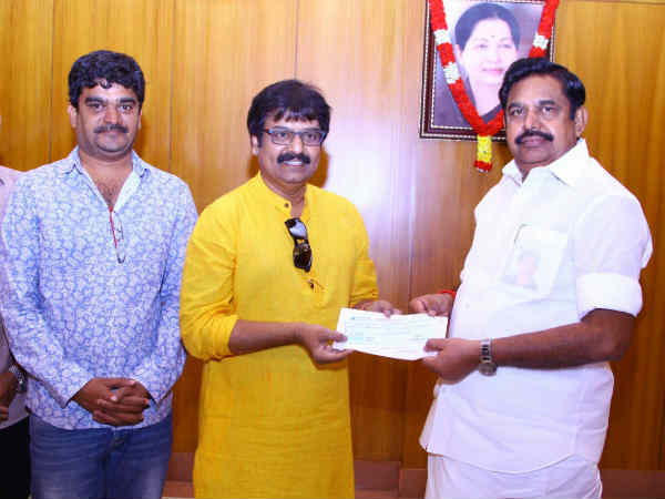 Gaja relief fund: Actor Vivekh gives Rs. 5 lakh to CM Gaja relief fund: Actor Vivekh gives Rs. 5 lakh to CM