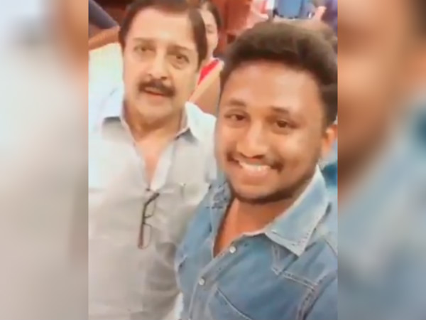 Youth takes selfie with Sivakumar Youth takes selfie with Sivakumar