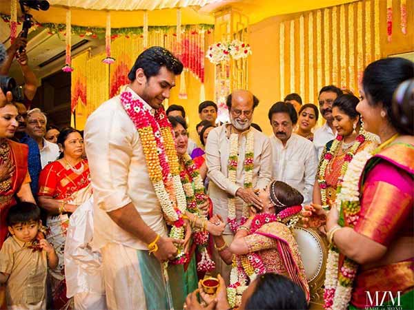 Soundarya wedding: Rajini costume attracts everyone Soundarya wedding: Rajini costume attracts everyone