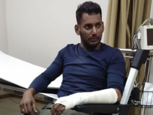 Vishal injured twice in a month Vishal injured twice in a month
