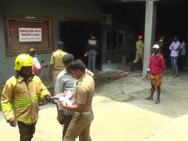 Fire accident in Kaliyakkavilai theatre Fire accident in Kaliyakkavilai theatre