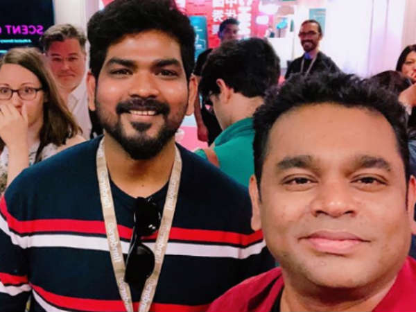 Vignesh Shivan meets AR Rahman at Cannes film festival Vignesh Shivan meets AR Rahman at Cannes film festival