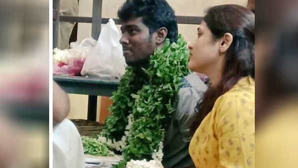 Atlee visits Athi Varadhar temple with Priya Atlee visits Athi Varadhar temple with Priya