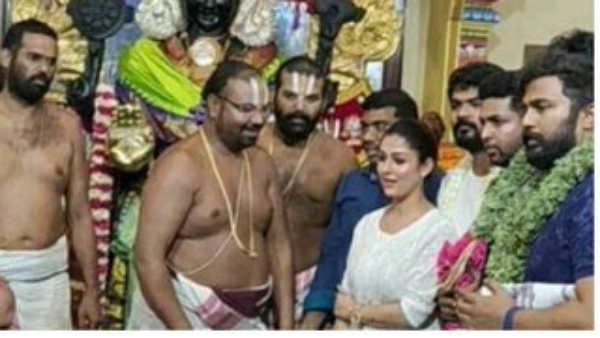 Nayanthara visits Athi Varadar temple with Vignesh Shivan Nayanthara visits Athi Varadar temple with Vignesh Shivan
