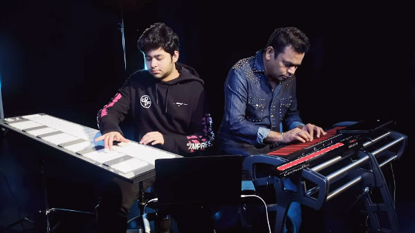 A.R.Rahman with his son A.R.R.Ameen composed Music viral on social media A.R.Rahman with his son A.R.R.Ameen composed Music viral on social media