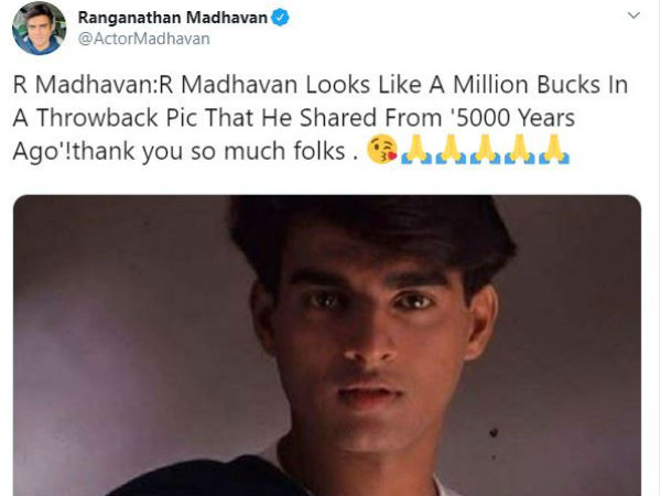Actor Madhavan’s Old Photo viral on social media Actor Madhavan’s Old Photo viral on social media