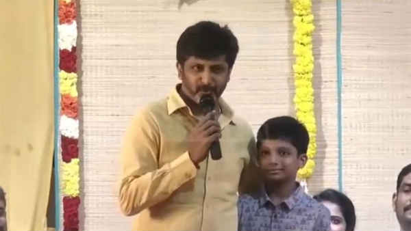 Director Mohan Rajas son Pranav mohan introduced in tamizharasan movie Director Mohan Rajas son Pranav mohan introduced in tamizharasan movie